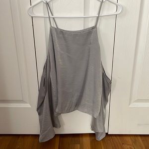 silver blouse
